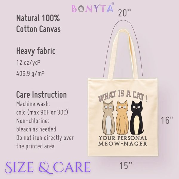 What Is a Cat? Your Personal Meow-nager Tote Bag – Funny Cat Lover Gift - Image 7